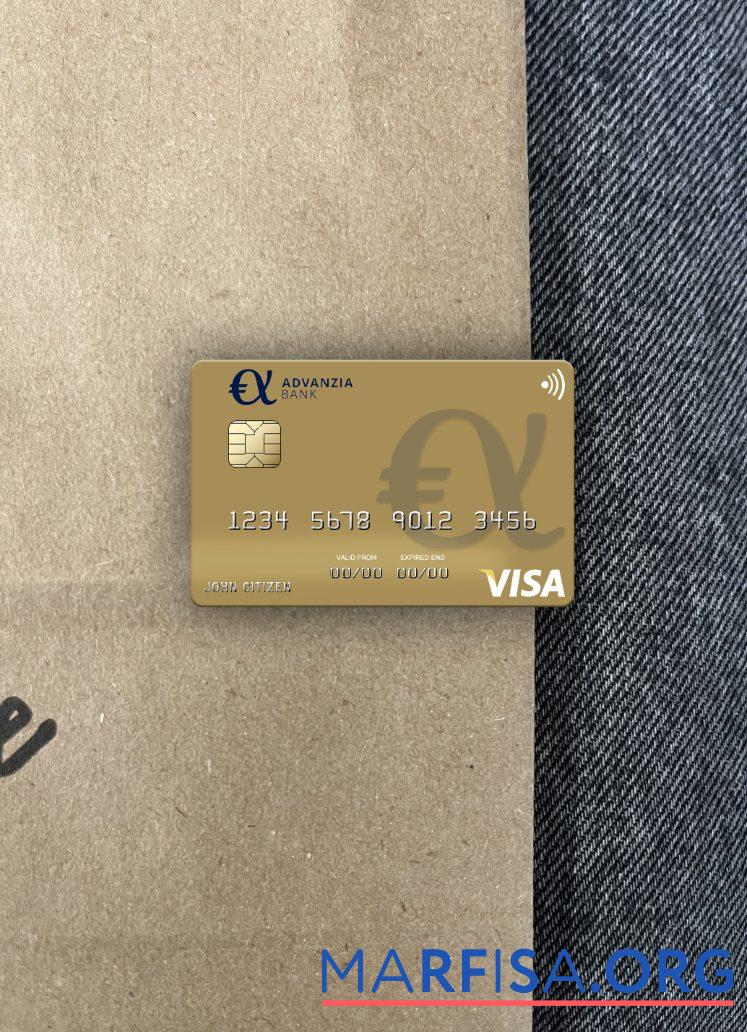 Blank Luxembourg Advanzia Bank visa card photolook front example